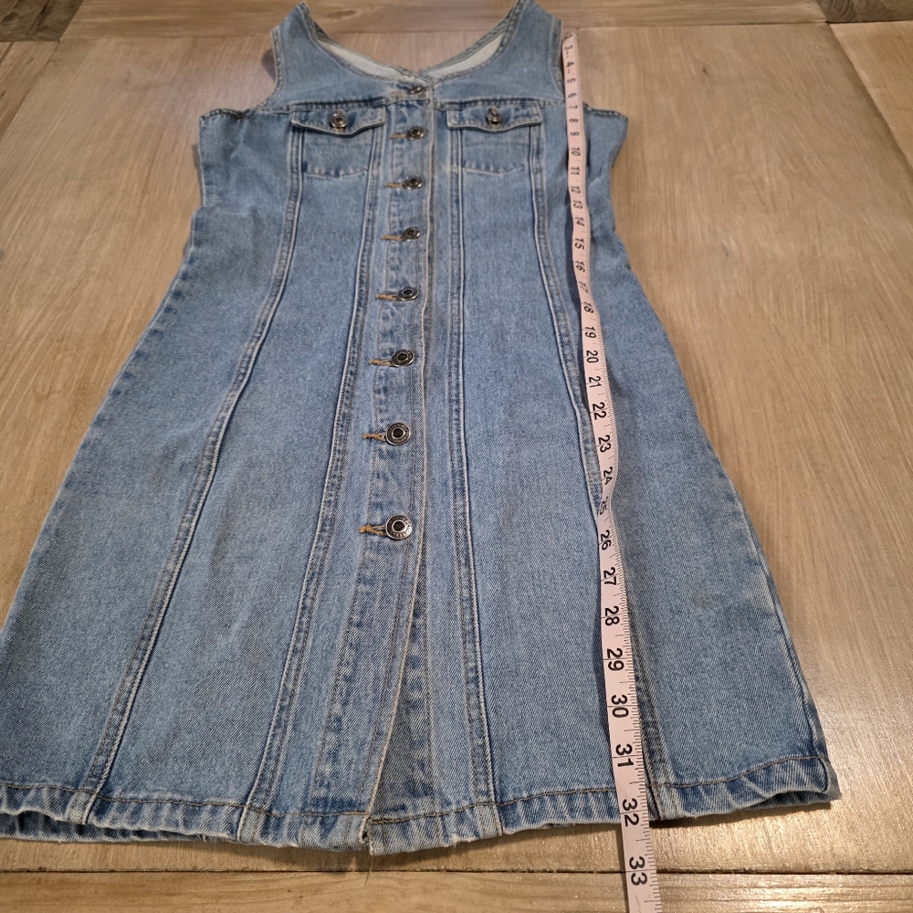 Vintage Unionbay Washed Denim Button-Front Dress – Size S - Picture 7 of 7